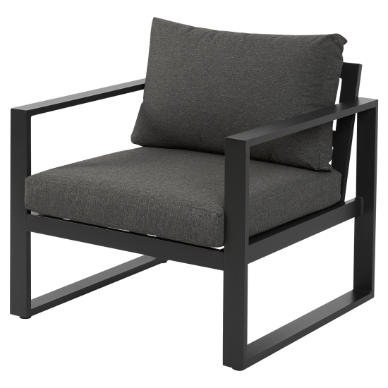 Набор садовой мебели для обеда с подушками BEGINIA Tumrock Алюминий Стол, диван, кресло 2 шт Серый / серебристый