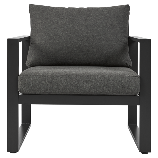 Набор садовой мебели для обеда с подушками BEGINIA Tumrock Алюминий Стол, диван, кресло 2 шт Серый / серебристый