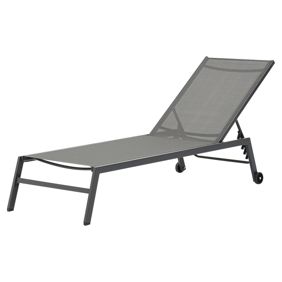 Шезлонг BEGINIA Lyra 200x68x31 см алюминий серый