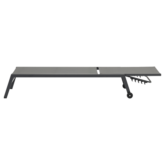 Шезлонг BEGINIA Lyra 200x68x31 см алюминий серый