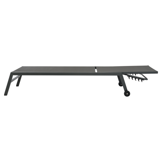 Шезлонг BEGINIA Lyra 200x68x31 см алюминий серый