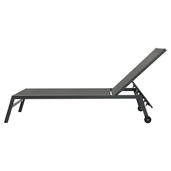 Шезлонг BEGINIA Lyra 200x68x31 см алюминий серый
