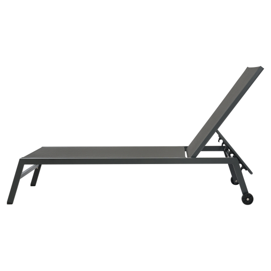 Шезлонг BEGINIA Lyra 200x68x31 см алюминий серый