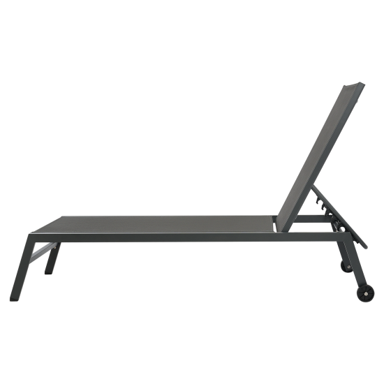 Шезлонг BEGINIA Lyra 200x68x31 см алюминий серый