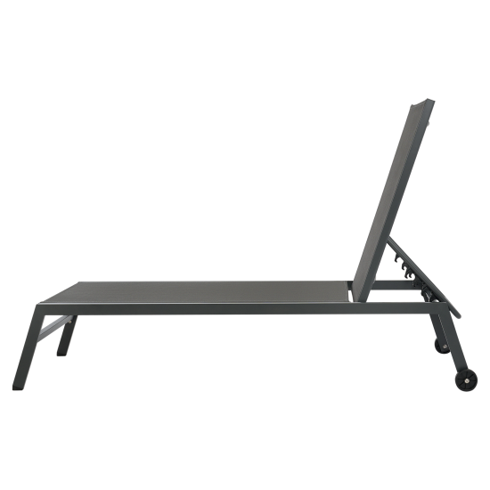 Шезлонг BEGINIA Lyra 200x68x31 см алюминий серый