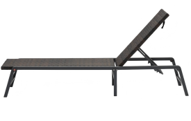 Шезлонг BEGINIA Kreo 193x60x31 см алюминий коричневый