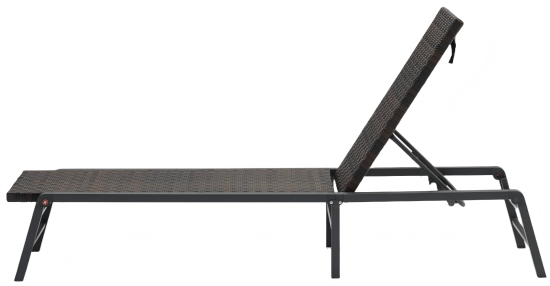 Шезлонг BEGINIA Kreo 193x60x31 см алюминий коричневый