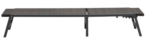 Шезлонг BEGINIA Kreo 193x60x31 см алюминий коричневый