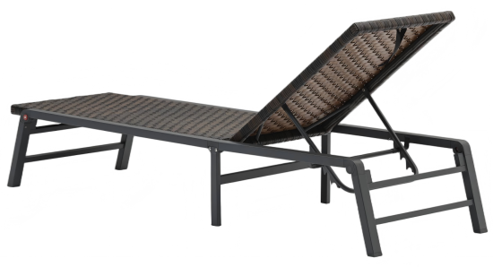 Шезлонг BEGINIA Kreo 193x60x31 см алюминий коричневый
