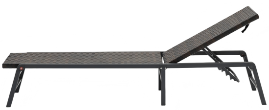 Шезлонг BEGINIA Kreo 193x60x31 см алюминий коричневый