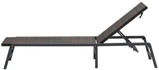 Шезлонг BEGINIA Kreo 193x60x31 см алюминий коричневый