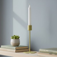 Подсвечник 15 см железо цвет бежевый