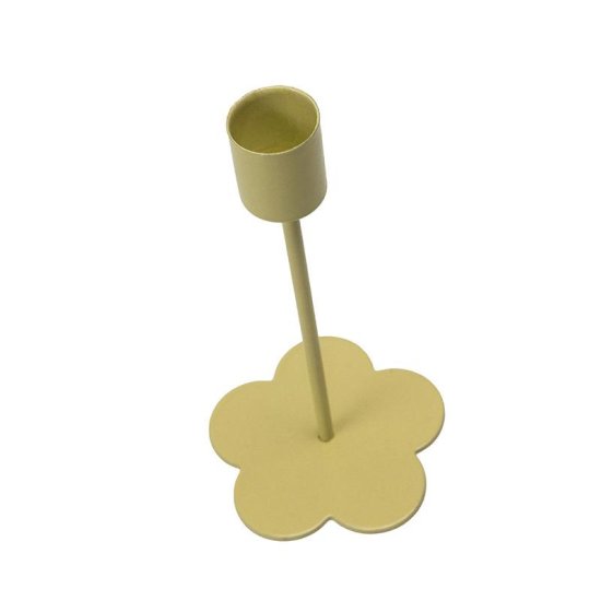 Подсвечник 15 см железо цвет бежевый