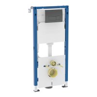 Инсталляция Geberit Delta для подвесного унитаза с кнопкой черной (458.128.DW.2)