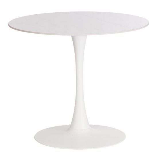 Стол кухонный круглый d0,9 м белый Тулип (21855)