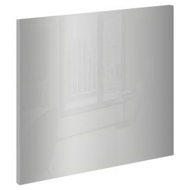 Дверь Лион 39.6x38x1.6 см ЛДСП цвет серебристый