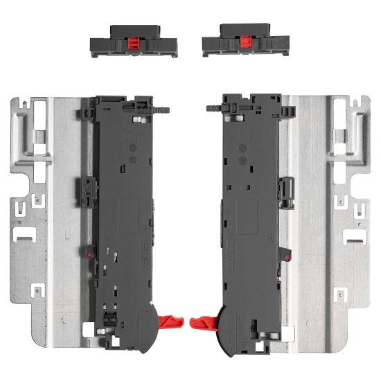 Скрытый механизм Push to Open KONSENSA 257x160 мм пластик цвет серебро 2 шт.