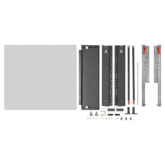 Выдвижной ящик с доводчиком 60x19x50 см KONSENSA ЛДСП/металл цвет серый
