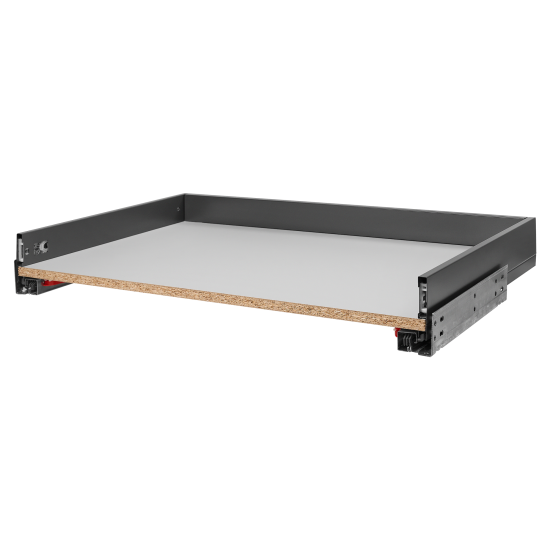 Выдвижной ящик с доводчиком 80x11x50 см KONSENSA ЛДСП/металл цвет серый