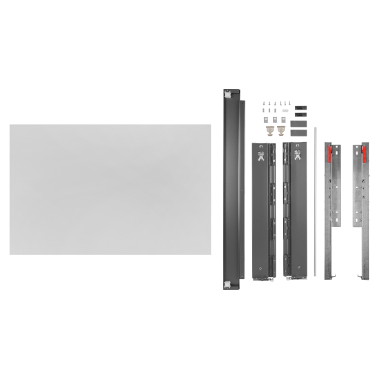 Выдвижной ящик с доводчиком 80x11x50 см KONSENSA ЛДСП/металл цвет серый