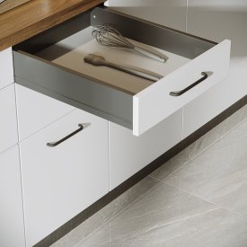 Выдвижной ящик с доводчиком 45x11x50 см KONSENSA ЛДСП/металл цвет серый