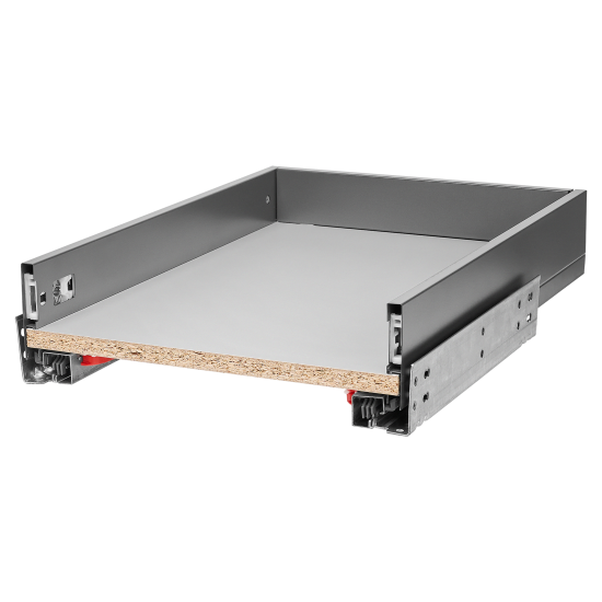 Выдвижной ящик с доводчиком 40x11x50 см KONSENSA ЛДСП/металл цвет серый