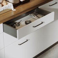 Выдвижной ящик с доводчиком 60x11x30 см KONSENSA ЛДСП/металл цвет серый