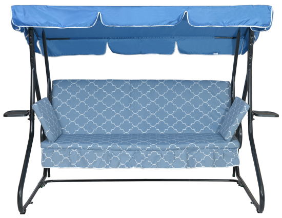 Качели садовые BEGINIA Losanna 2-х местные до 280 кг металл голубой