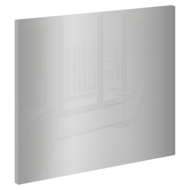 Дверь Лион 59.6x63.6x1.6 см ЛДСП цвет серебристый