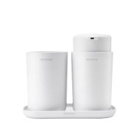 Набор аксессуаров для ванной Brabantia ReNew 3 предмета пластик белый