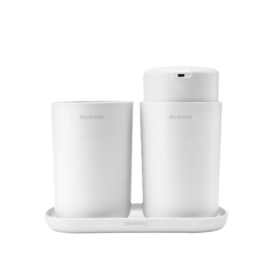 Набор аксессуаров для ванной Brabantia ReNew 3 предмета пластик белый