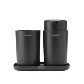 Набор аксессуаров для ванной Brabantia ReNew 3 предмета пластик темно-серый
