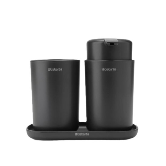 Набор аксессуаров для ванной Brabantia ReNew 3 предмета пластик темно-серый
