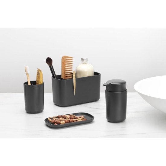 Набор аксессуаров для ванной Brabantia ReNew 3 предмета пластик темно-серый