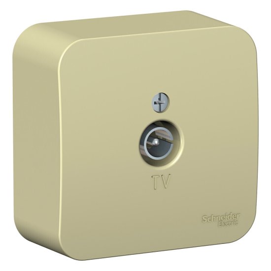 Розетка телевизионная Systeme Electric Blanca накладная бежевая (BLNTA000017)