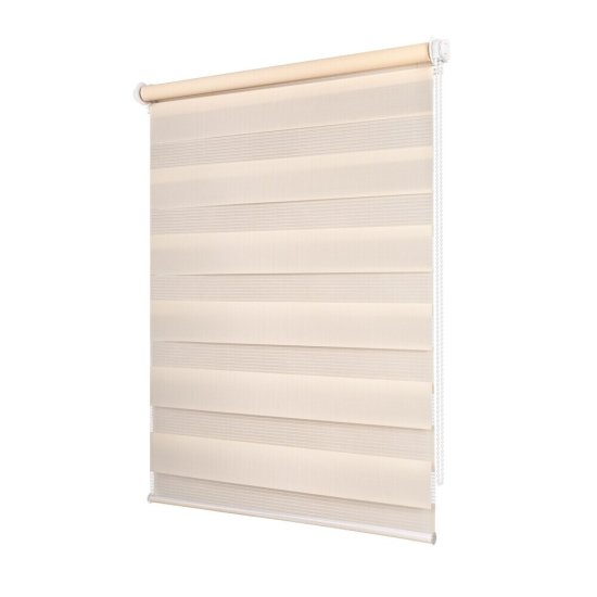 Рулонная штора день-ночь 60х160 см Domlegrand Easy Fix светло-бежевая