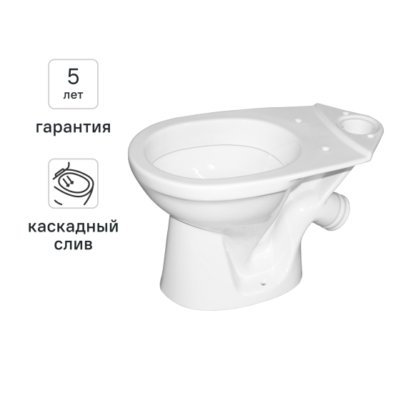 Унитаз строительный керамический Рива