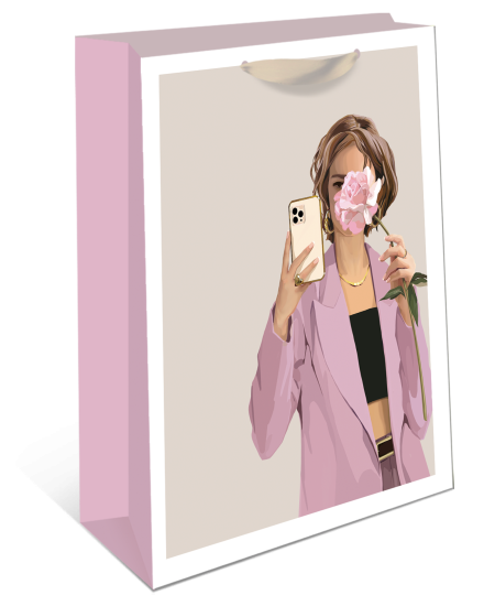 Подарочный пакет Арт и дизайн 26x32x12 см цвет разноцветный