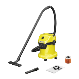 Пылесос строительный Karcher WD 3, 1000 Вт, 15 л
