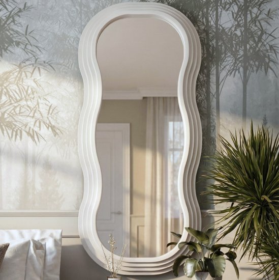 Зеркало декоративное Nuage фигурное 55x125 см пластик цвет белый