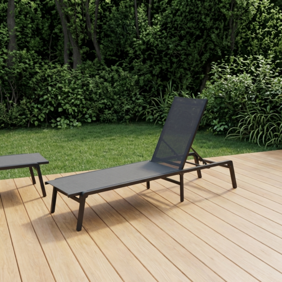 Шезлонг BEGINIA Kreo 191x60x30.5 см алюминий серый