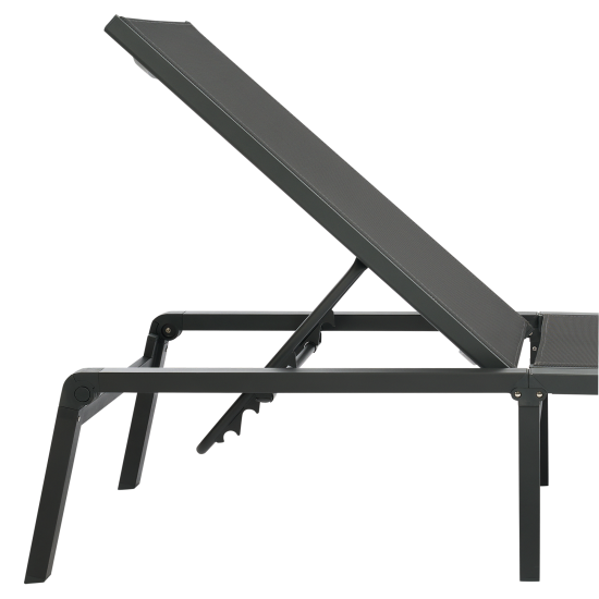 Шезлонг BEGINIA Kreo 191x60x30.5 см алюминий серый