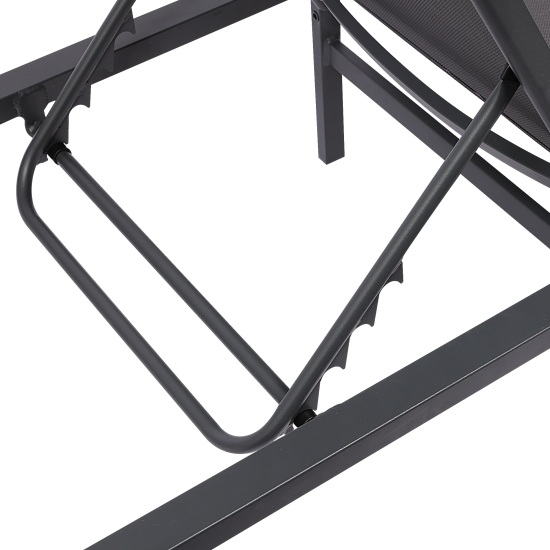 Шезлонг BEGINIA Kreo 191x60x30.5 см алюминий серый