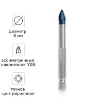 Сверло копьевидное по керамограниту Rage Furious HEX 8 мм