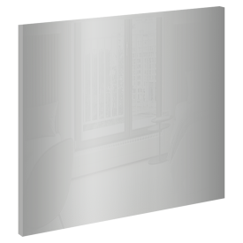 Дверь Лион 59.6x50.8x1.6 см ЛДСП цвет серебристый