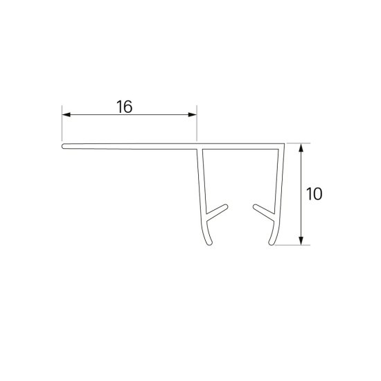 Уплотнитель Iddis Optima Home 200 см стекло 5-6 мм F-образный (2 шт.)
