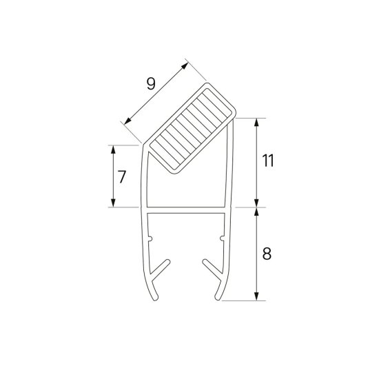 Уплотнитель магнитный Iddis Optima Home 200 см стекло 4 мм (2 шт.)