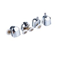 Комплект роликов для двери Iddis Optima Home d23 мм стекло 5-6 мм двойные/одинарные эксцентриковые хром