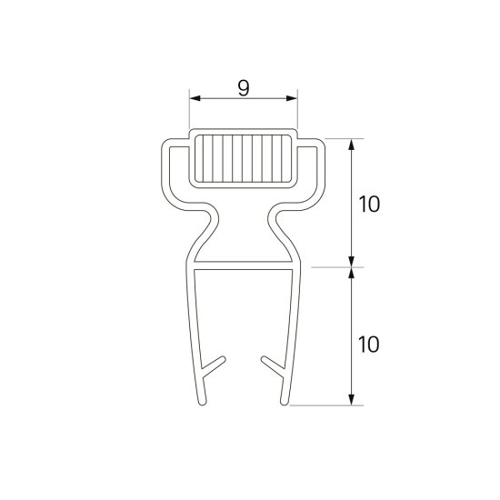 Уплотнитель магнитный Iddis Optima Home 200 см стекло 5-6 мм (2 шт.)
