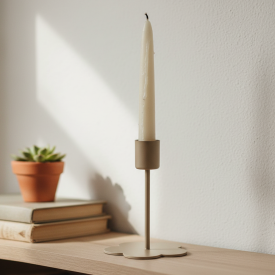 Подсвечник 11 см железо цвет розовый